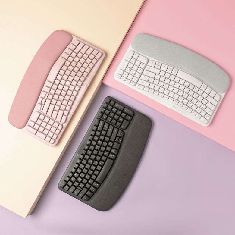 로지텍코리아 WAVE KEYS 인체공학 무선 블루투스 키보드