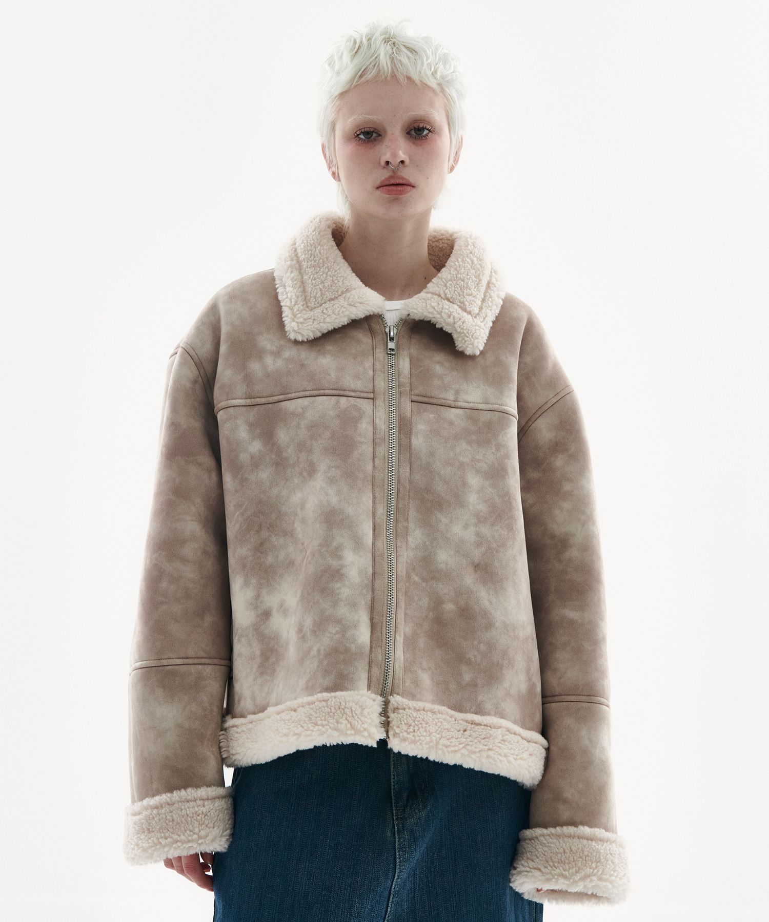 MUSINSA | PLACE STUDIO Vintage washed minimal suede mouton