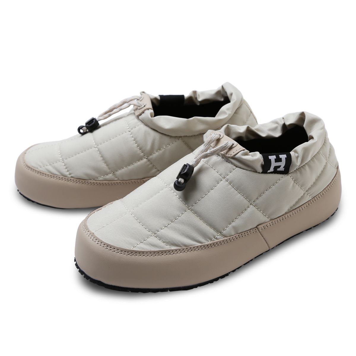 하버드 슈즈(HARVARD SHOES) 콘라드 남여공용 패딩 슬립온 퍼 안감 베이지