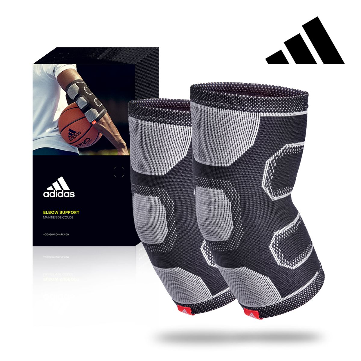 아디다스 피트니스(ADIDAS FITNESS) 에센셜 팔꿈치 보호대 세트(2개입)