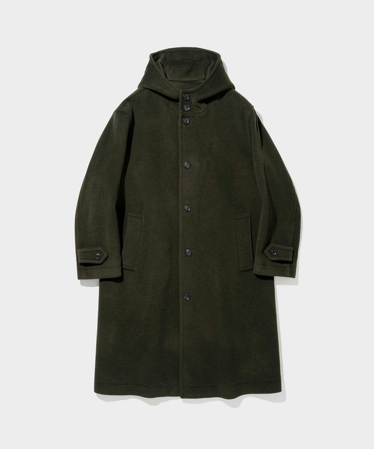 셔터(SHIRTER) PILE WOOL HOODED COAT (ARMY GREEN)