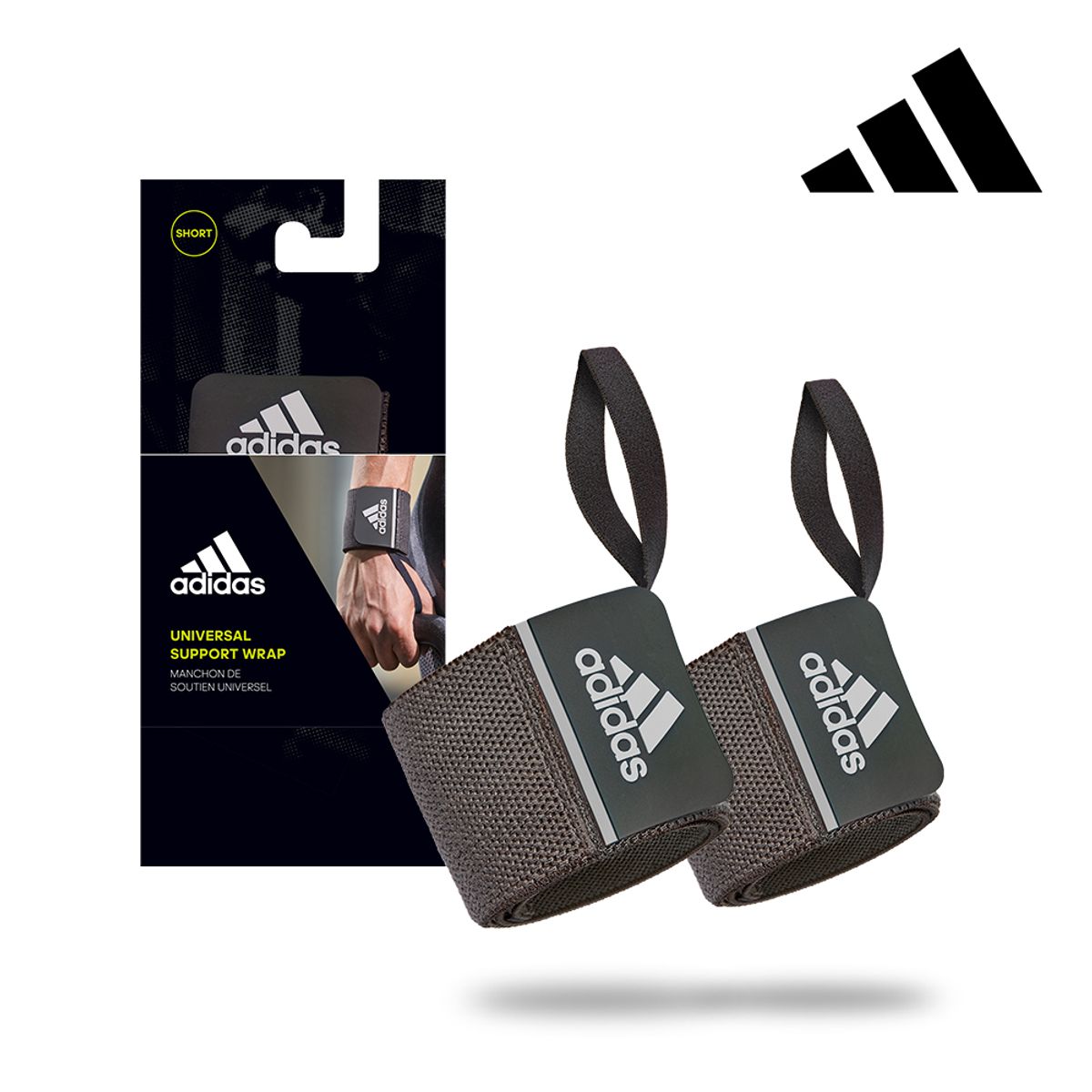 아디다스 피트니스(ADIDAS FITNESS) 길이조절 벨크로 손목 보호대 세트(2개입)