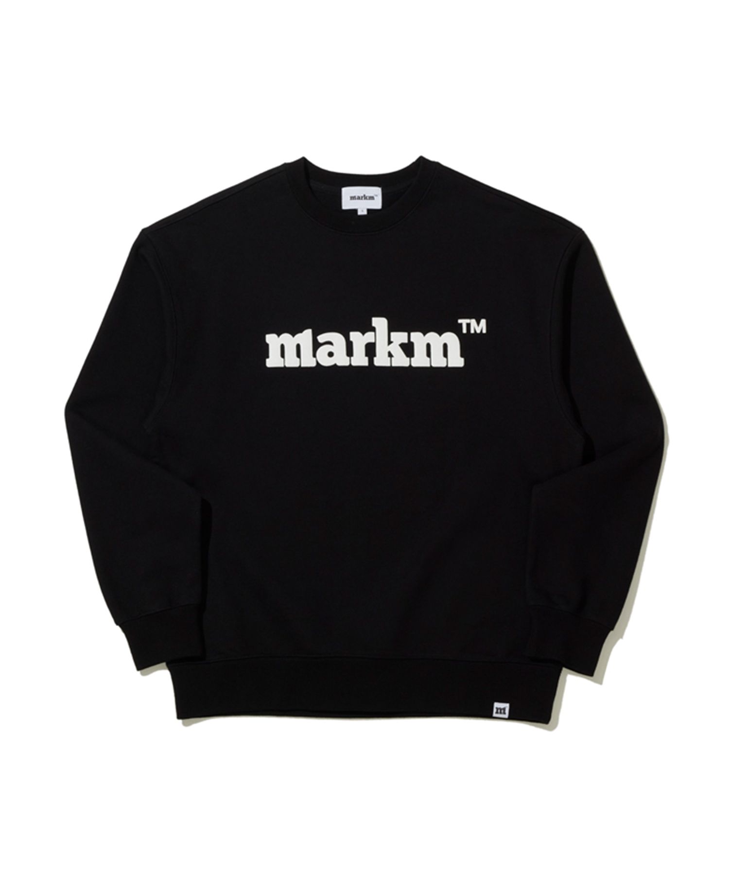 MUSINSA公式 | MARKM MARKM BASIC LOGO CREW NECK SWEAT BLACK