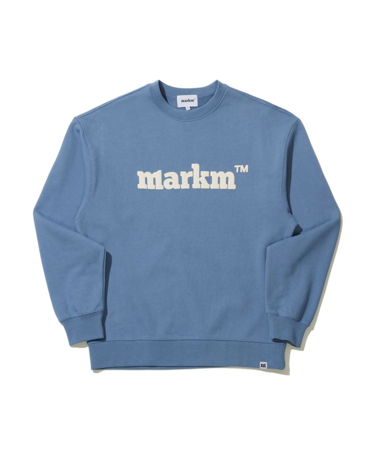 마크엠(MARKM) MARKM BASIC LOGO CREW NECK SWEAT BLUE