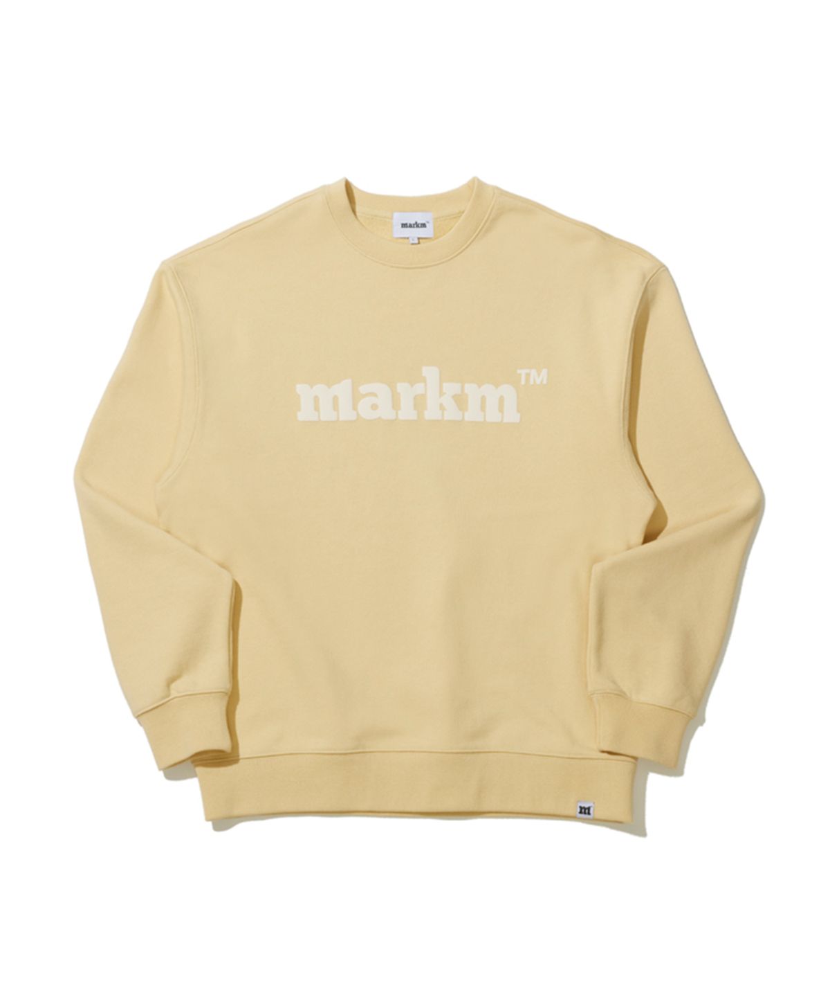 마크엠(MARKM) MARKM BASIC LOGO CREW NECK SWEAT YELLOW