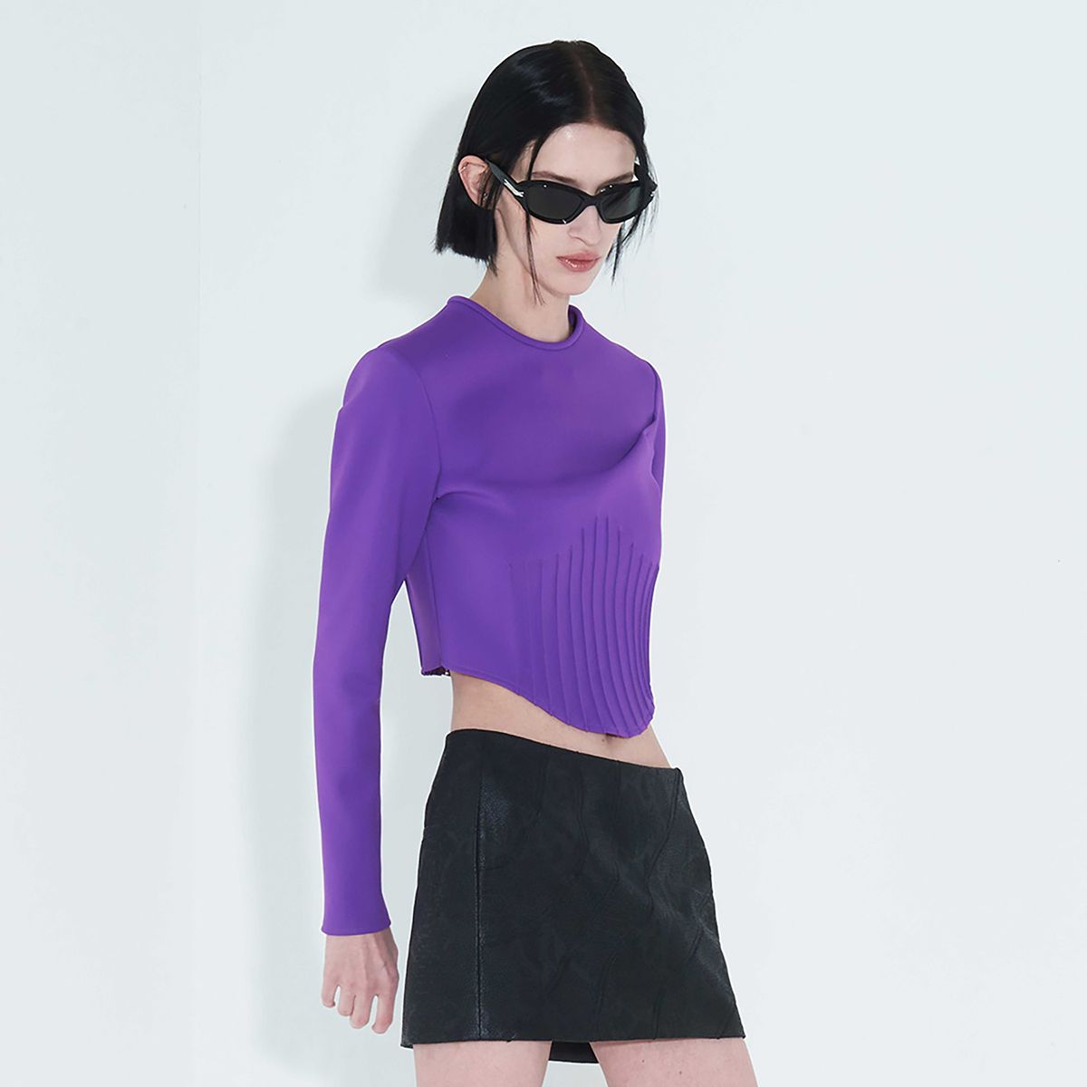 킴지수(KIMZISU) Pintuck Jersey Top _ Purple