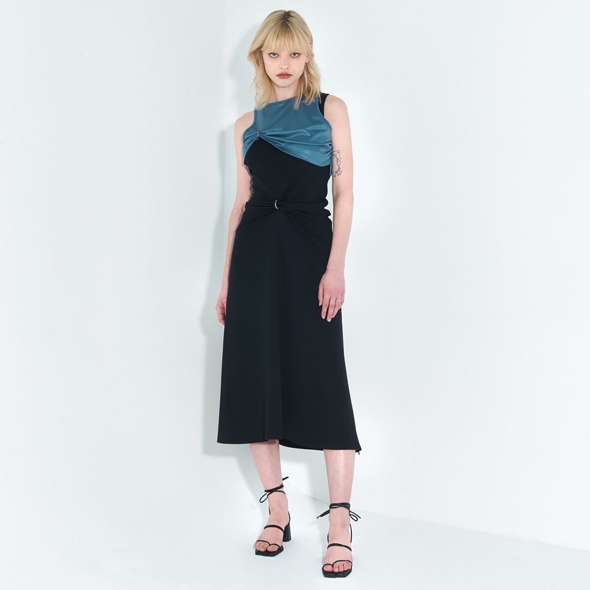 킴지수(KIMZISU) Chain Link Layered Dress _ Teal