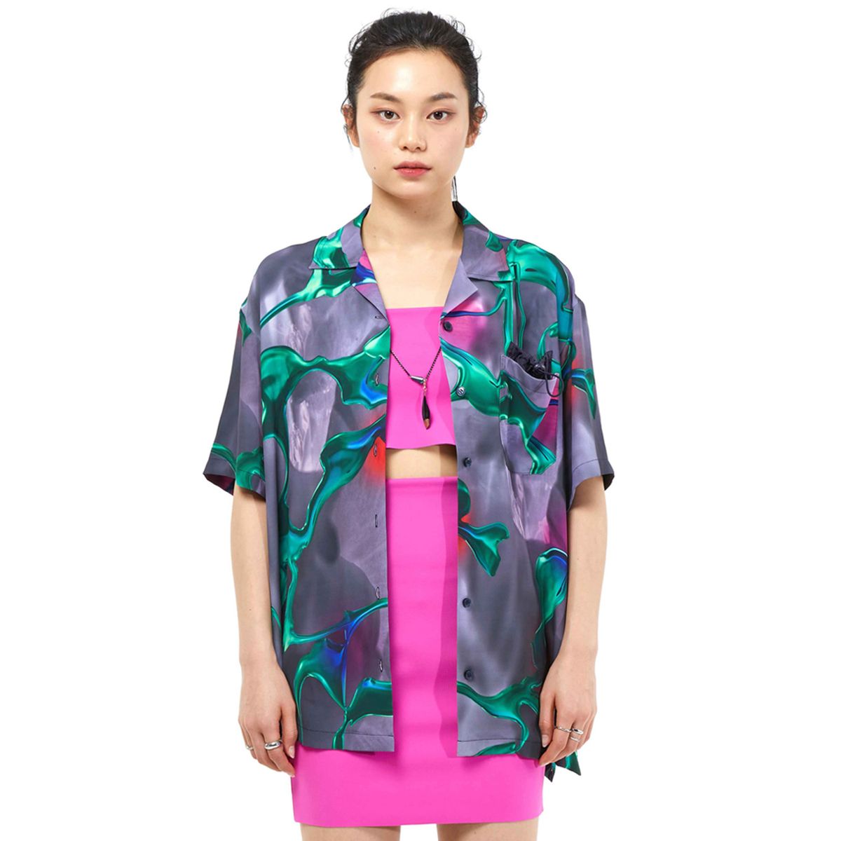 킴지수(KIMZISU) 3D Printed Shirt _ Green
