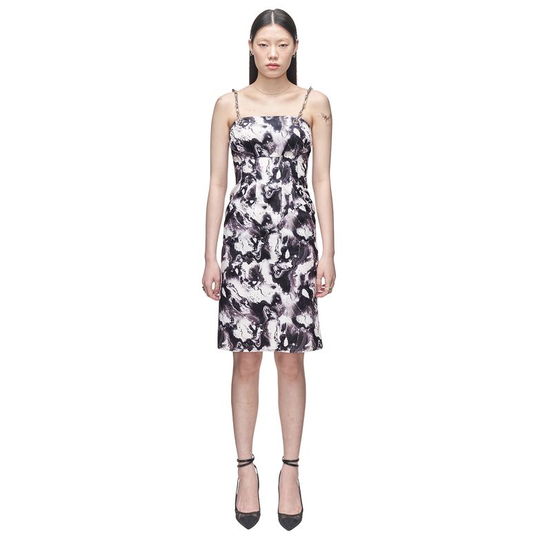 Marble Tailored Dress _ Black