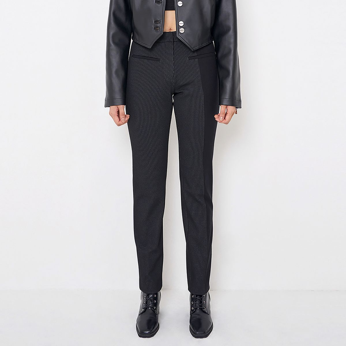 킴지수(KIMZISU) Color Block Trousers _ Black