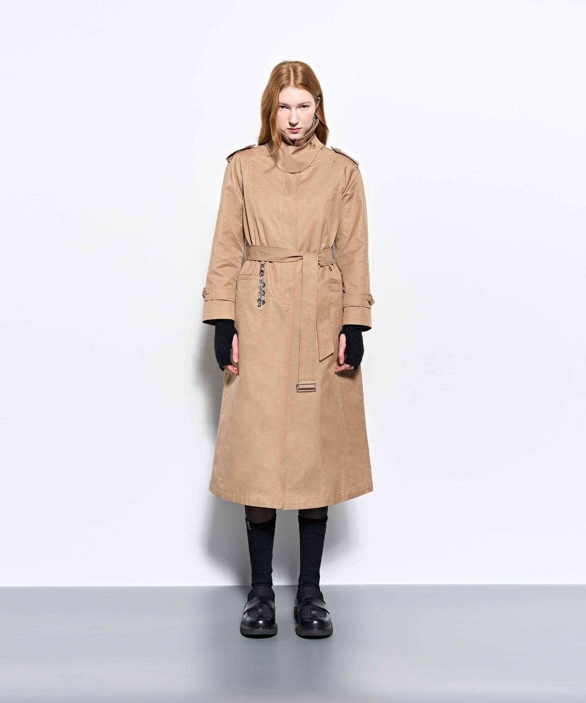 킴지수(KIMZISU) Throat Latch Trench Coat _ Beige