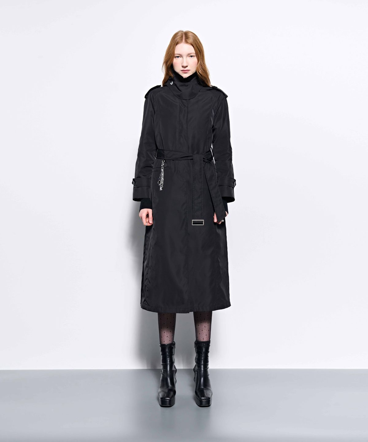 킴지수(KIMZISU) Throat Latch Trench Coat _ Black