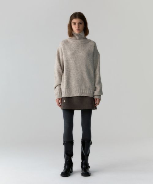 depound heavy turtle neck knit