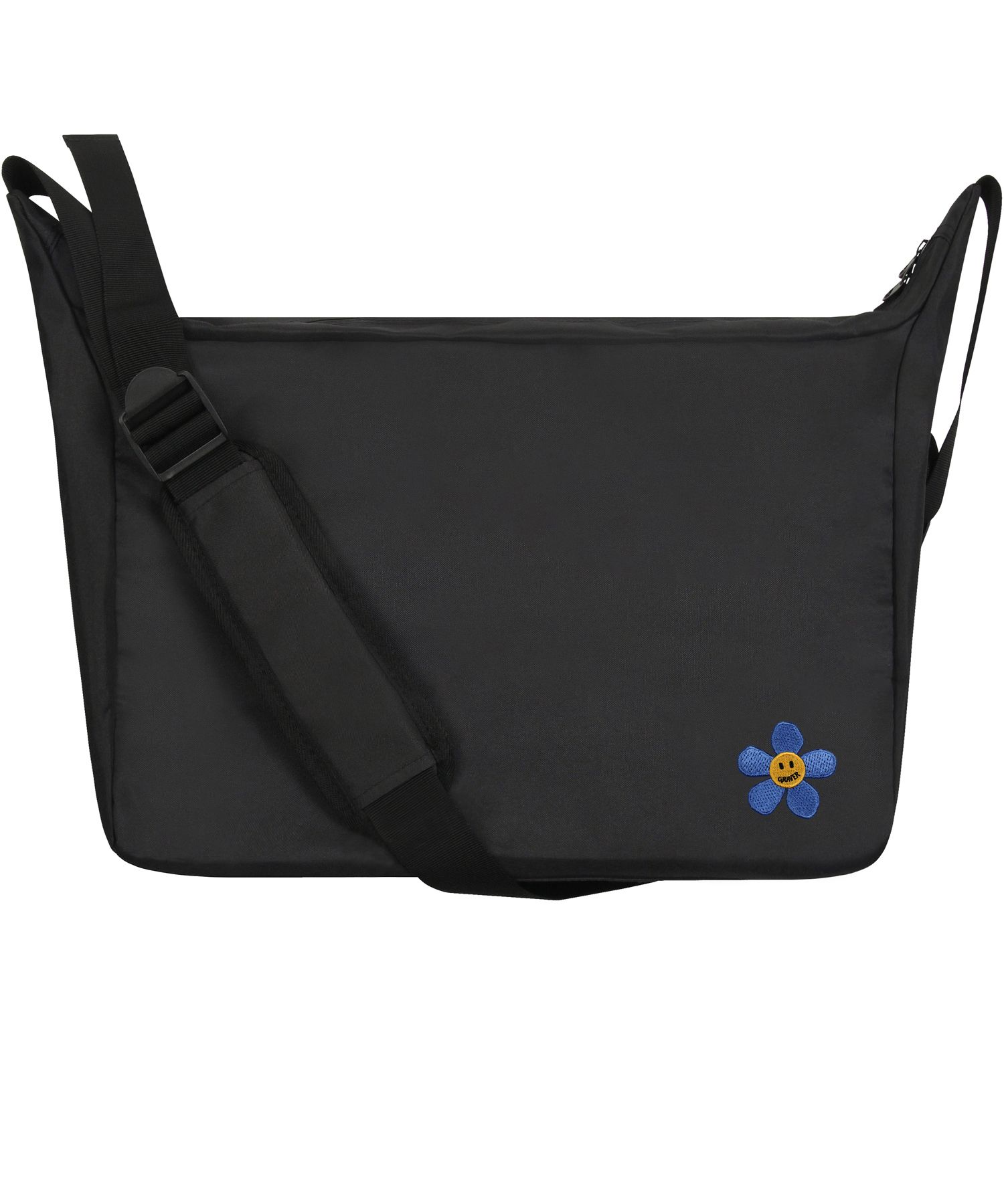 MUSINSA | GRAVER [UNISEX] Blue Flower Smile Embroidery Cross