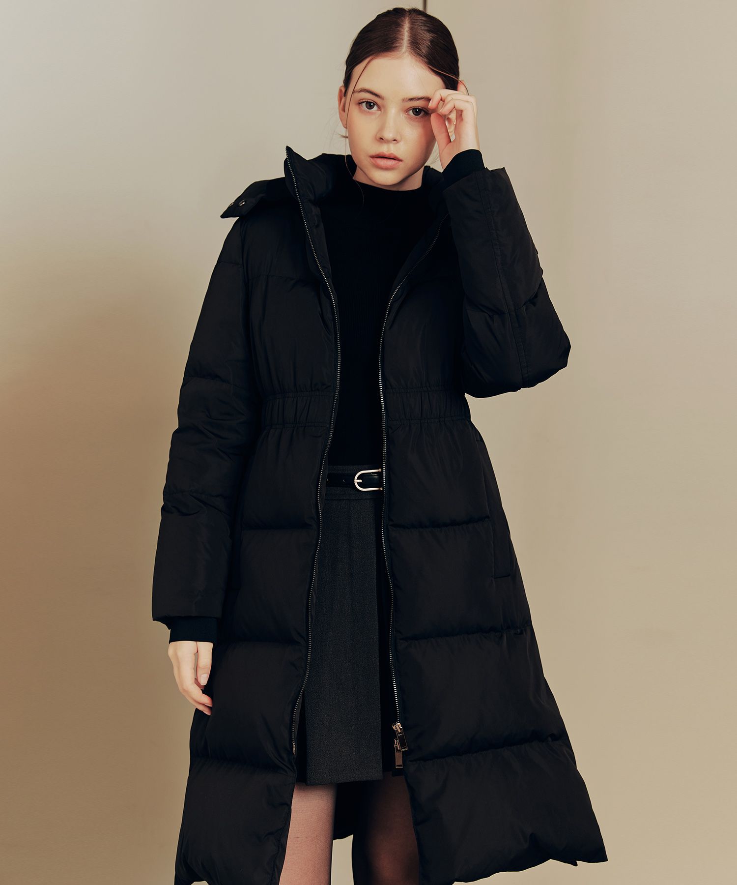 MUSINSA公式 | ZERO STREET Two-way duck down long padding / black