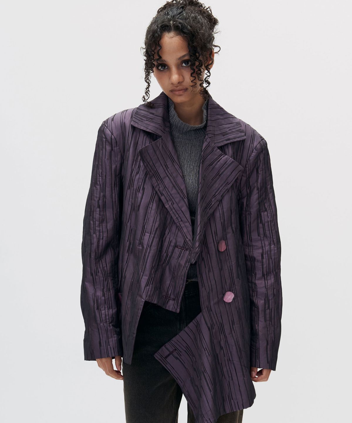쎄쎄쎄(SETSETSET) CROSSOVER MANNISH JACKET WINE