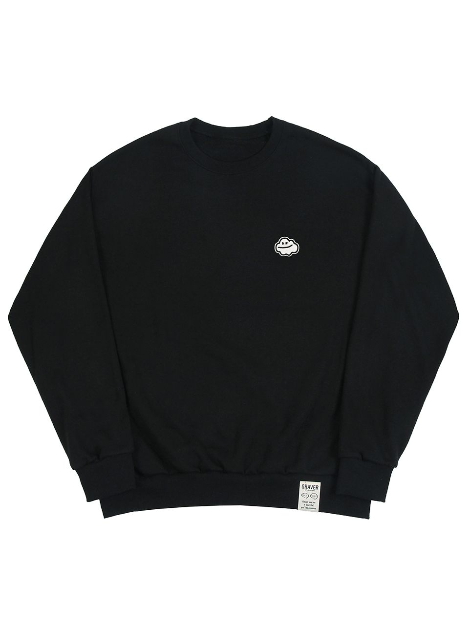 MUSINSA | GRAVER [UNISEX] Cloud smile embroidery