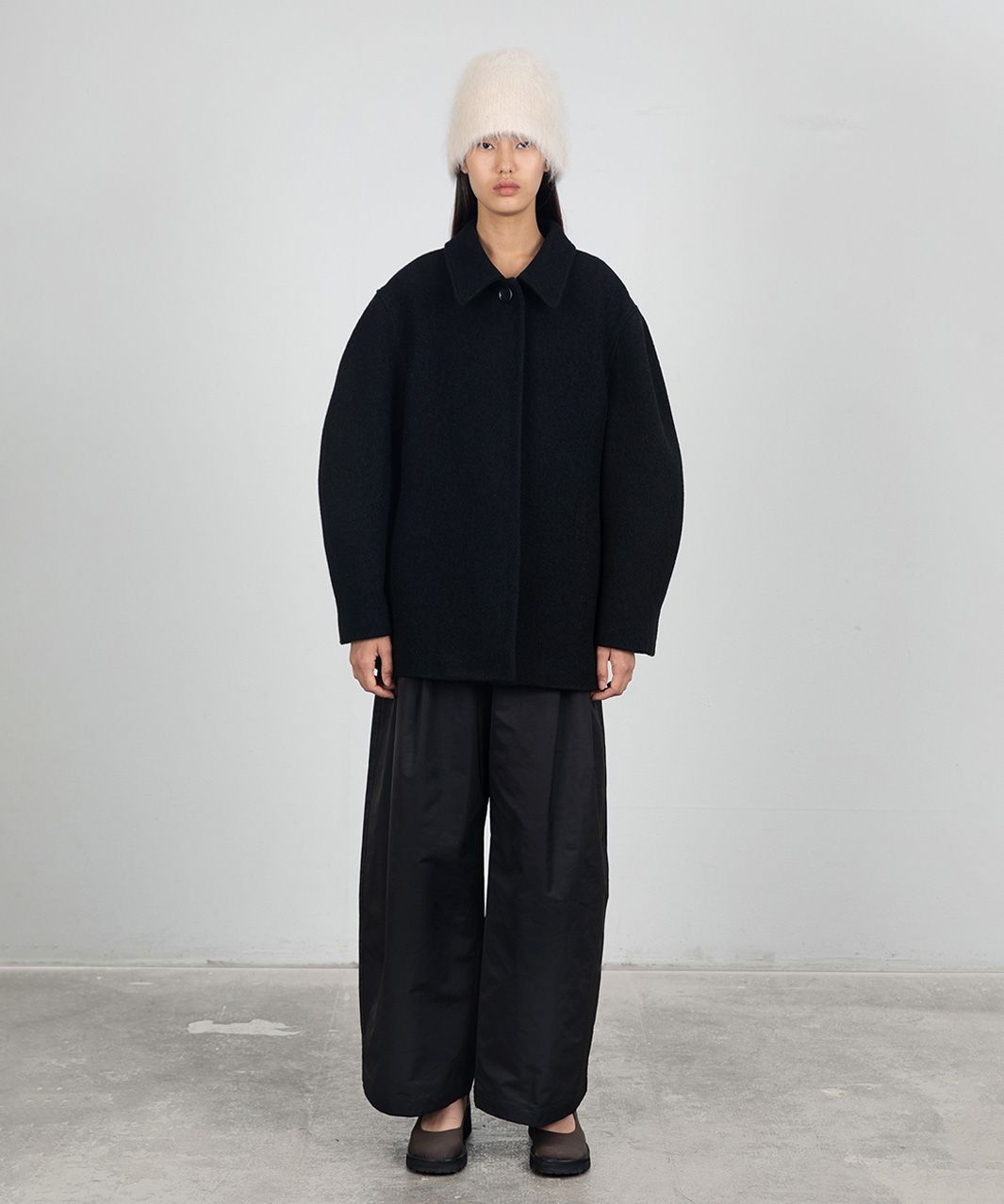 MUSINSA | AMOMENTO HOURGLASS HALF COAT
