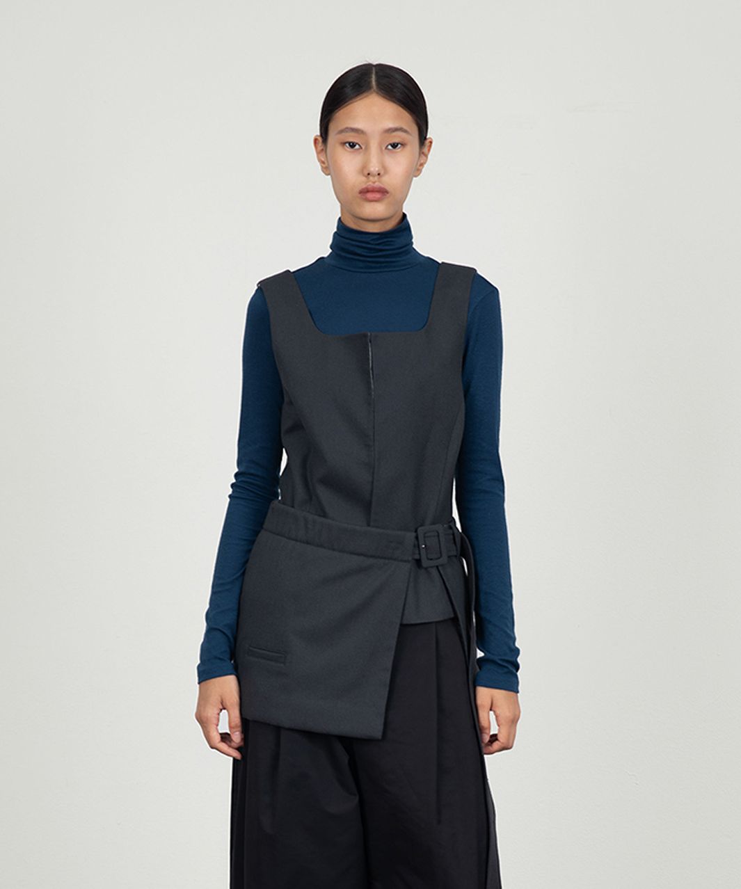 AMOMENTO☆23FW SOLID WOOL BELT SKIRT MUSINSA公式 | AMOMENTO SOLID WOOL BELT SKIRT