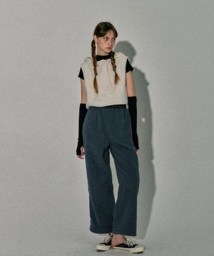 COLORING FLEECE PANTS_BLUE GREEN