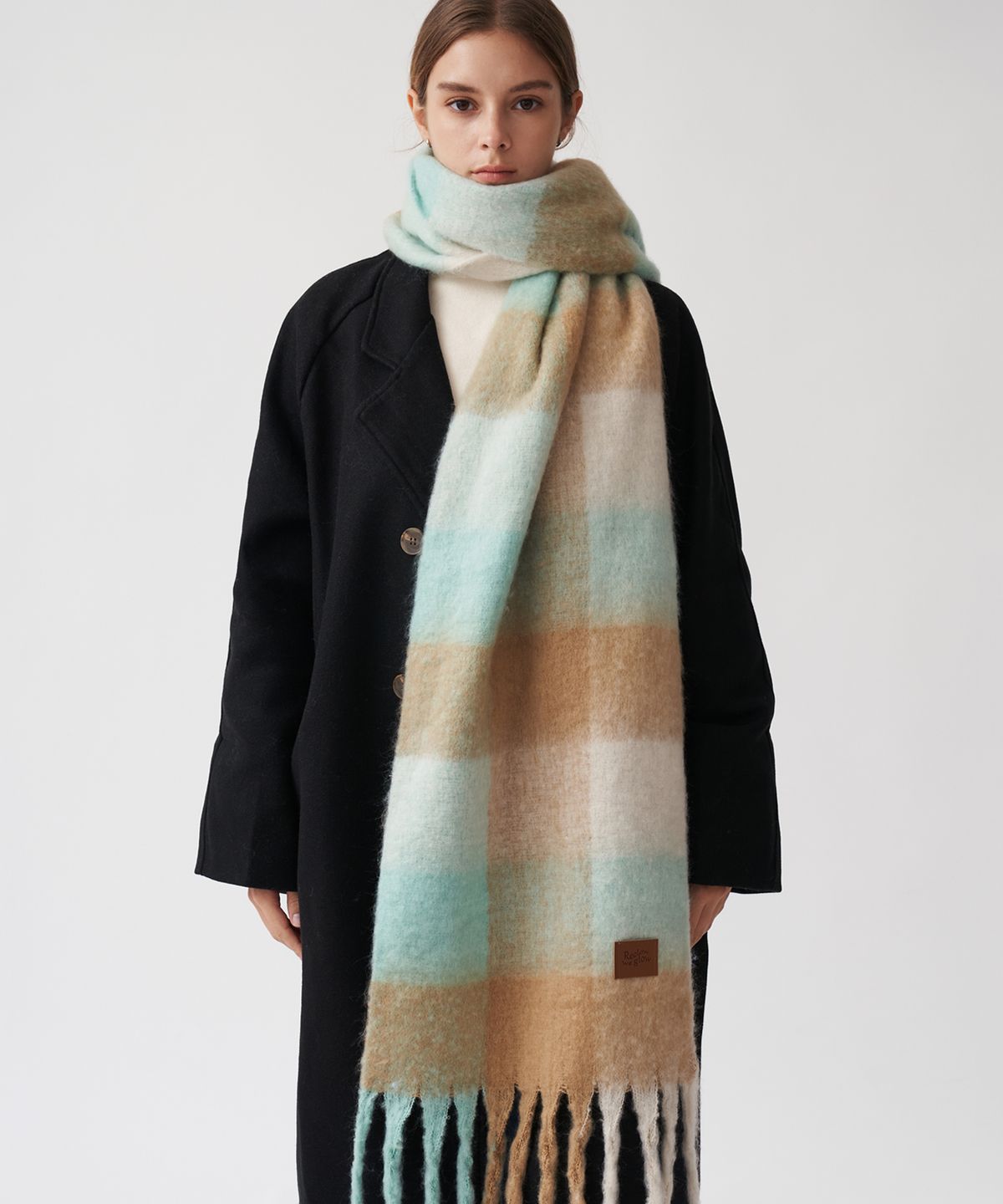 리끌로우(RECLOW) RC SNOW CHECK 머플러 MINT