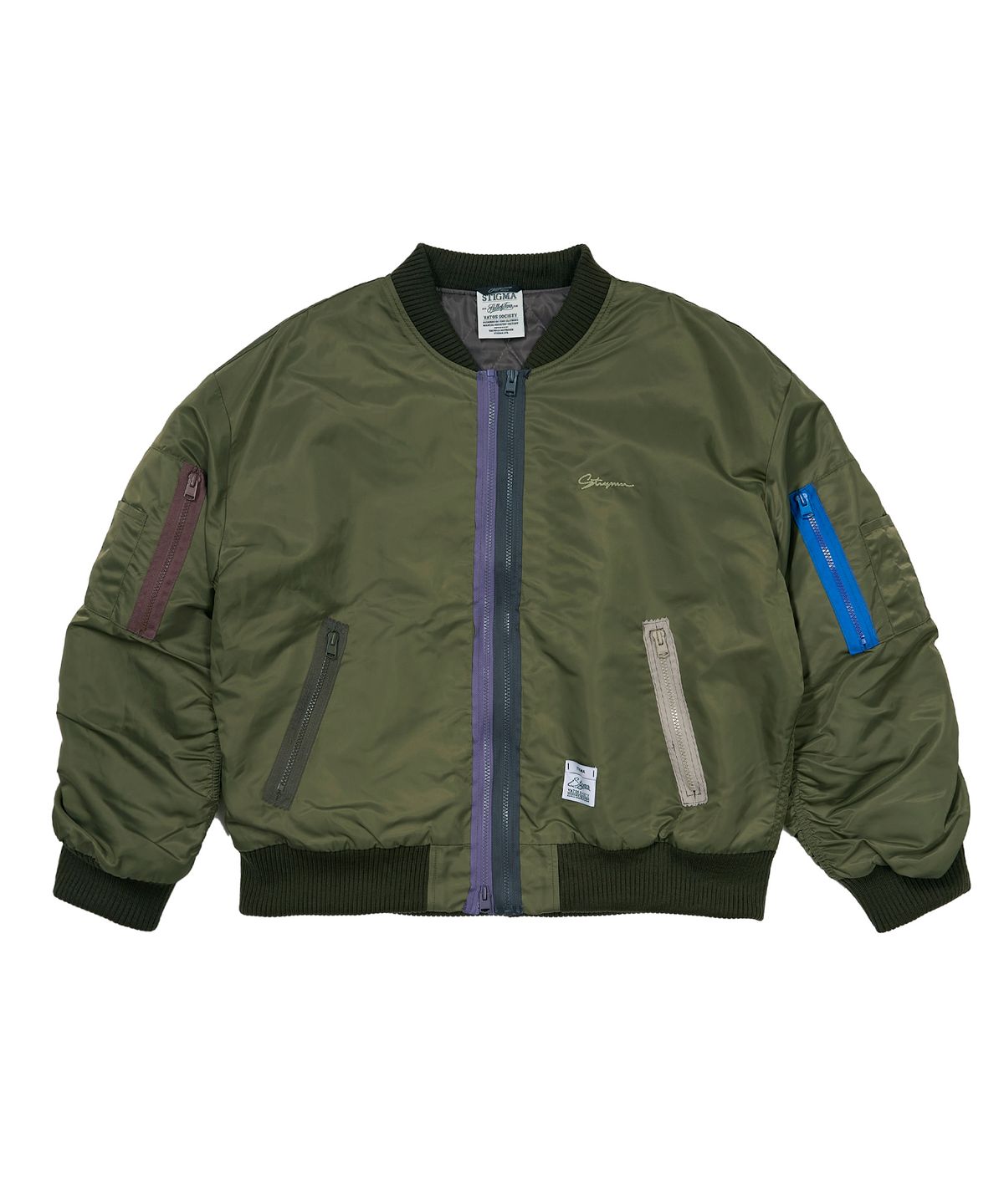 스티그마(STIGMA) ZIPPER OVERSIZED MA-1 JACKET KHAKI