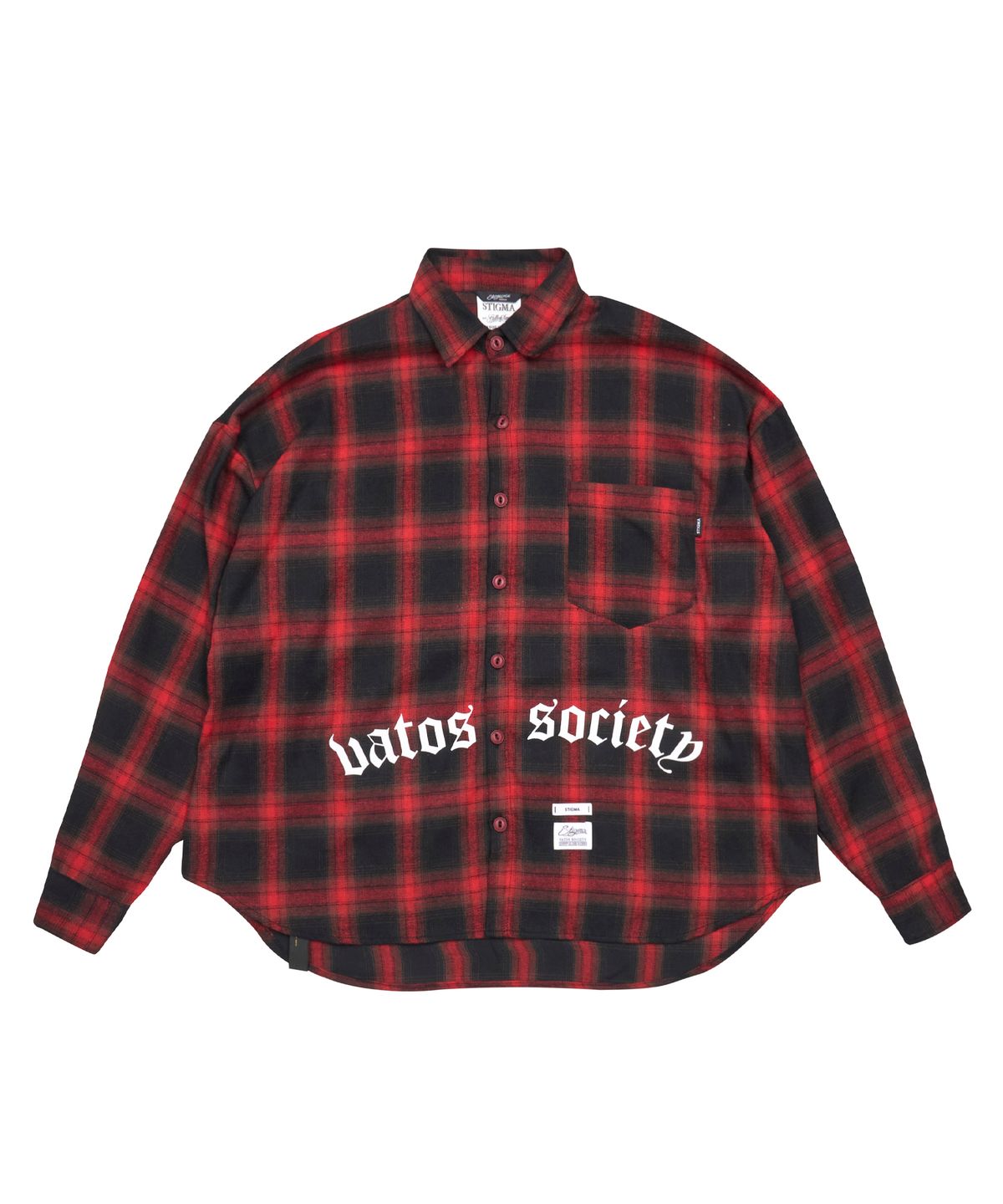 스티그마(STIGMA) VATOS OVERSIZED LONG SLEEVES SHIRTS RED