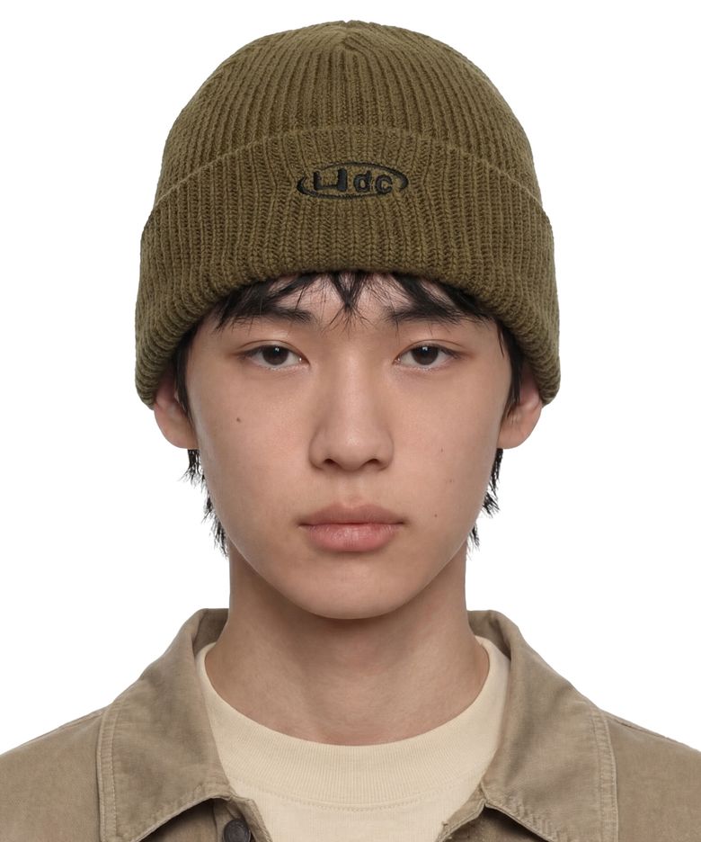 겨울 슬림핏 니트 방한 로고 자수 남녀공용 솔리드 비니 모자 BEANIE / FLEX / LIQUID / KHAKI