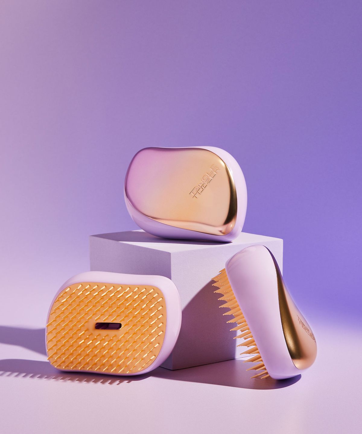 탱글티저(TANGLE TEEZER) 컴팩트 스타일러 라일락 옐로우 크롬