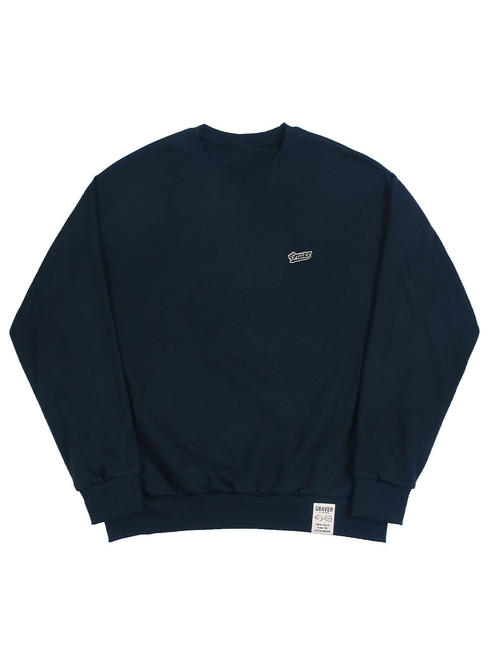 [GRAVER]★BASEBALL BLACK LOGO EMBROIDERY SWEATSHIRT MUSINSA | GRAVER [UNISEX] Baseball Black Logo Embroidery