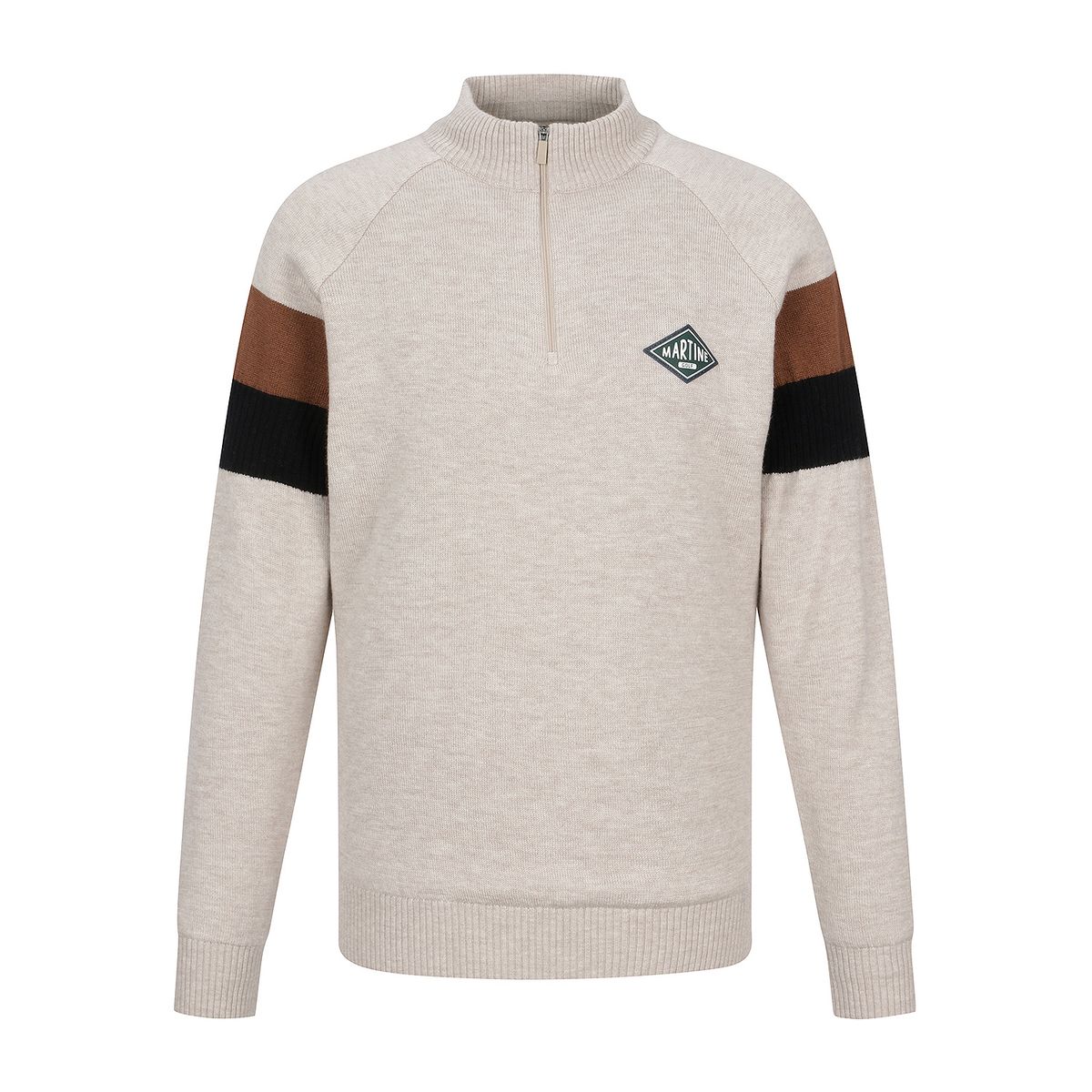 마틴골프(MARTINE GOLF) Line Point Half Zip-up Knit_L/Beige (Men)