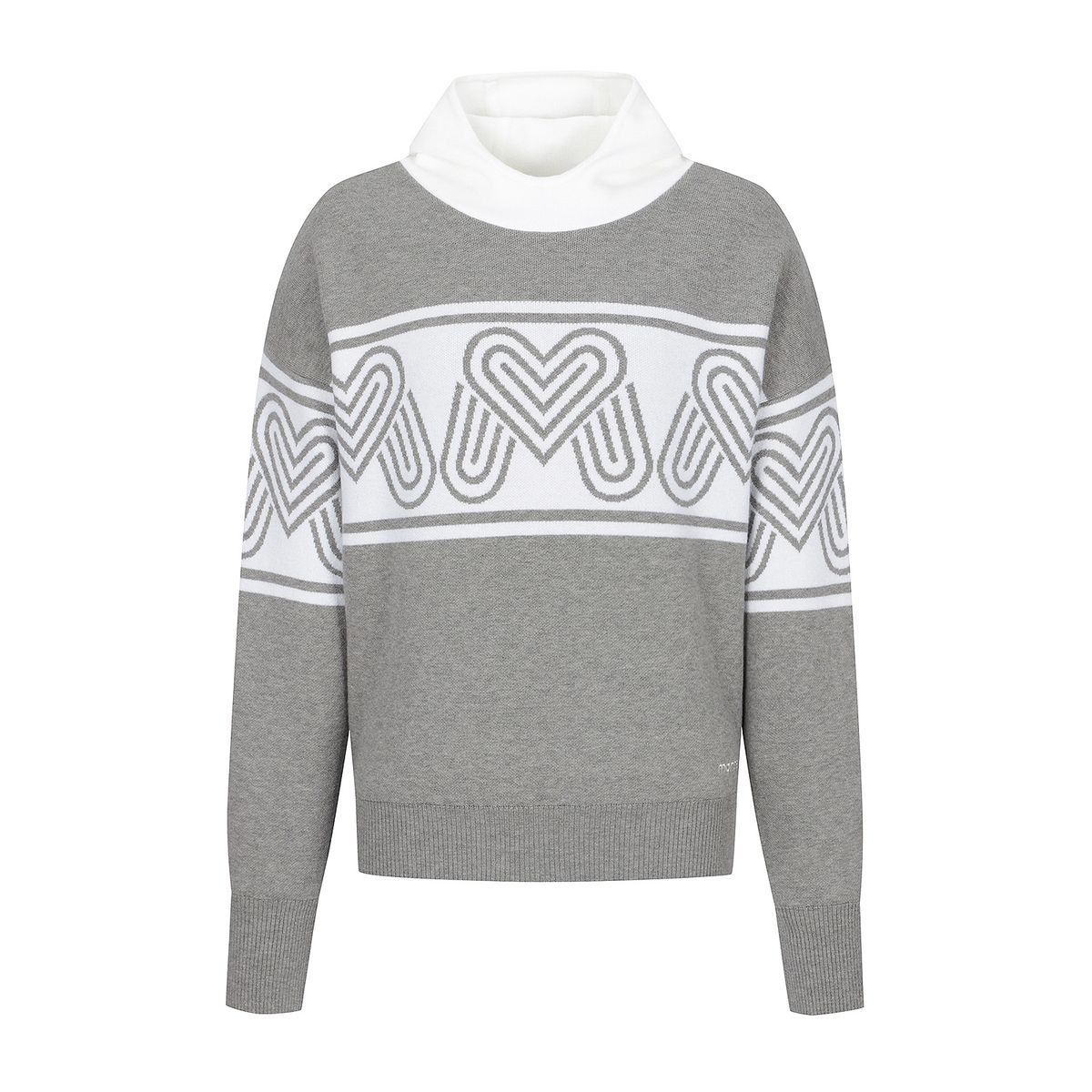 마틴골프(MARTINE GOLF) Mini Hoody Logo Pattern Sweater_M/Grey