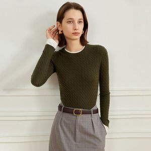 YY_Cable pullover knitted top_GREEN