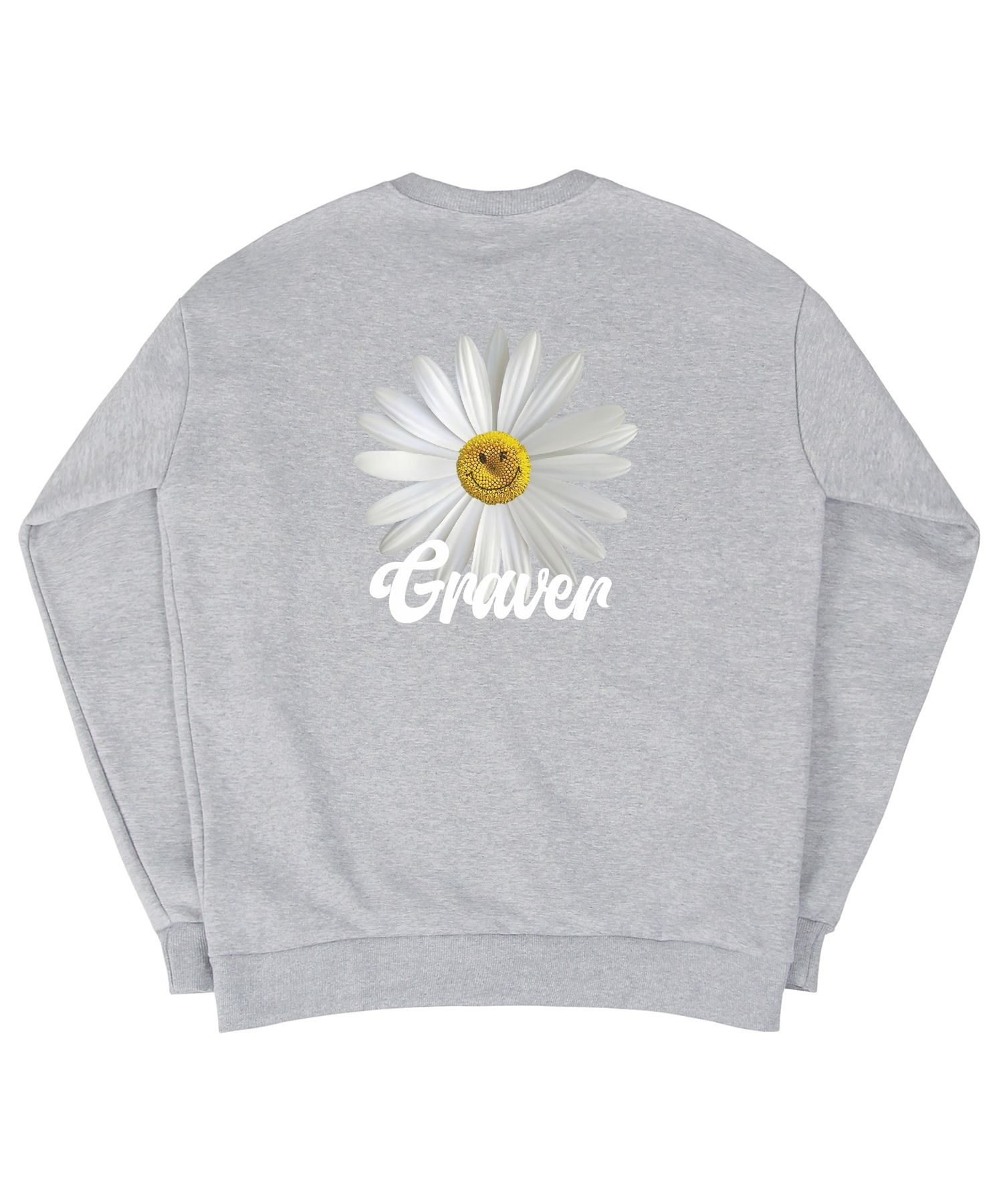 [GRAVER]★BACK DAISY FLOWER SMILE SWEATSHIRT Designer fashion, Seoul-fully created | W Concept