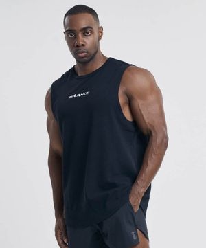 메인로고 베이직 민소매 - Black