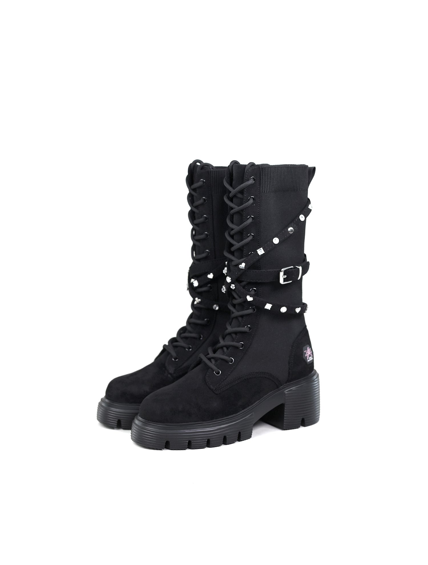SMASHOES ■ NANA ise Back Real Leather Knit Walker Boots MUSINSA | SMASHOES NANA ise Back Real Leather Knit Walker