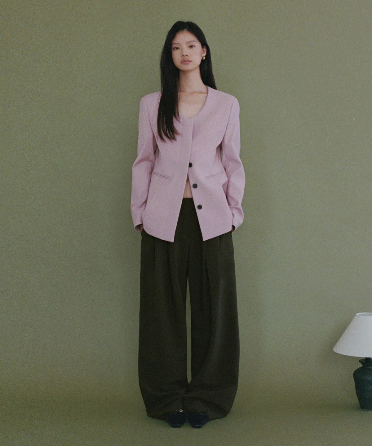 오디에스(ODS) 게이브 울 슬랙스 (딥브라운)