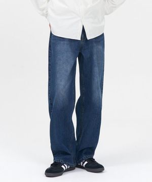 모어 와이드 데님 팬츠 (MEDIUM INDIGO)