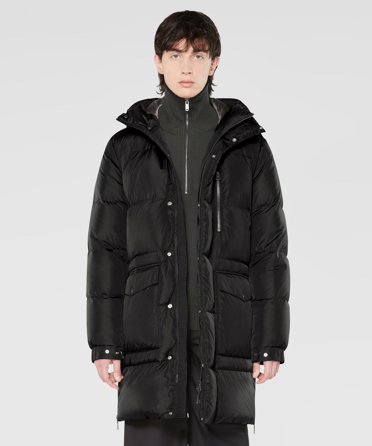 에이디디(ADD) DOWN PARKA WITH  BRANDED HOOD (BLACK) [8AM002]