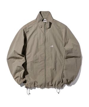 레터링 윈드브레이커 자켓 브라운