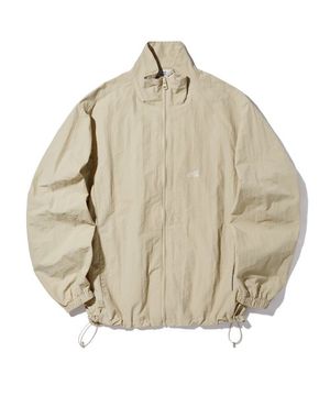레터링 윈드브레이커 자켓 베이지