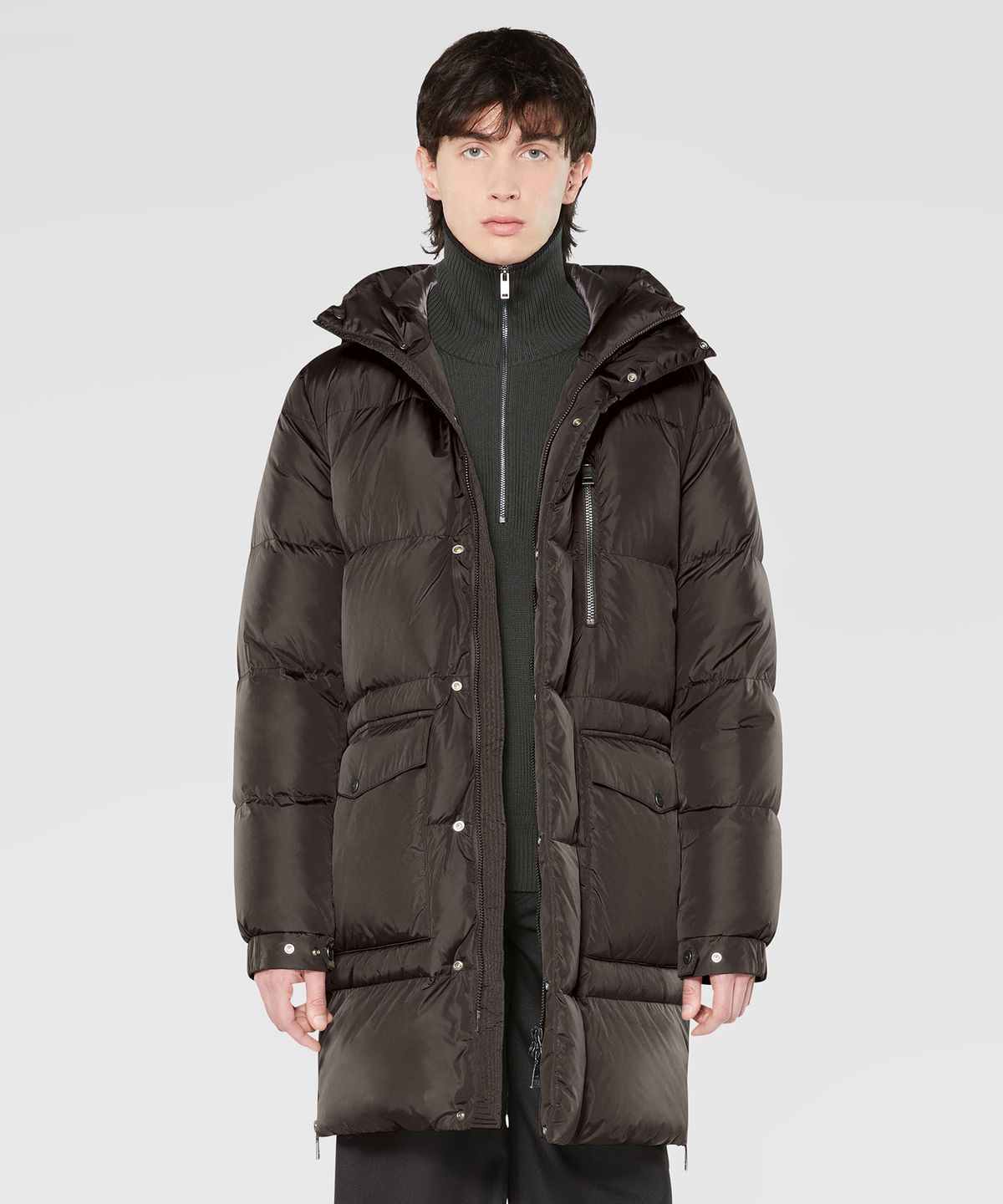에이디디(ADD) DOWN PARKA WITH  BRANDED HOOD (D/BROWN) [8AM002]