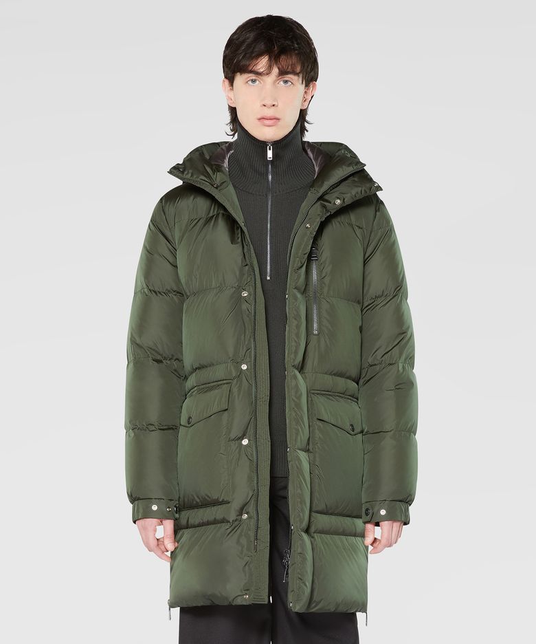 DOWN PARKA WITH  BRANDED HOOD (D/KHAKI) [8AM002]