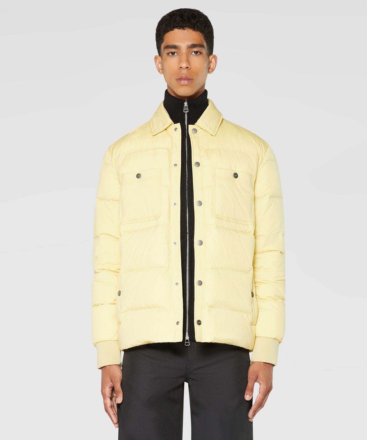 에이디디(ADD) SHIRT JACKET WITH DOWN PADDING (YELLOW) [8AM630]