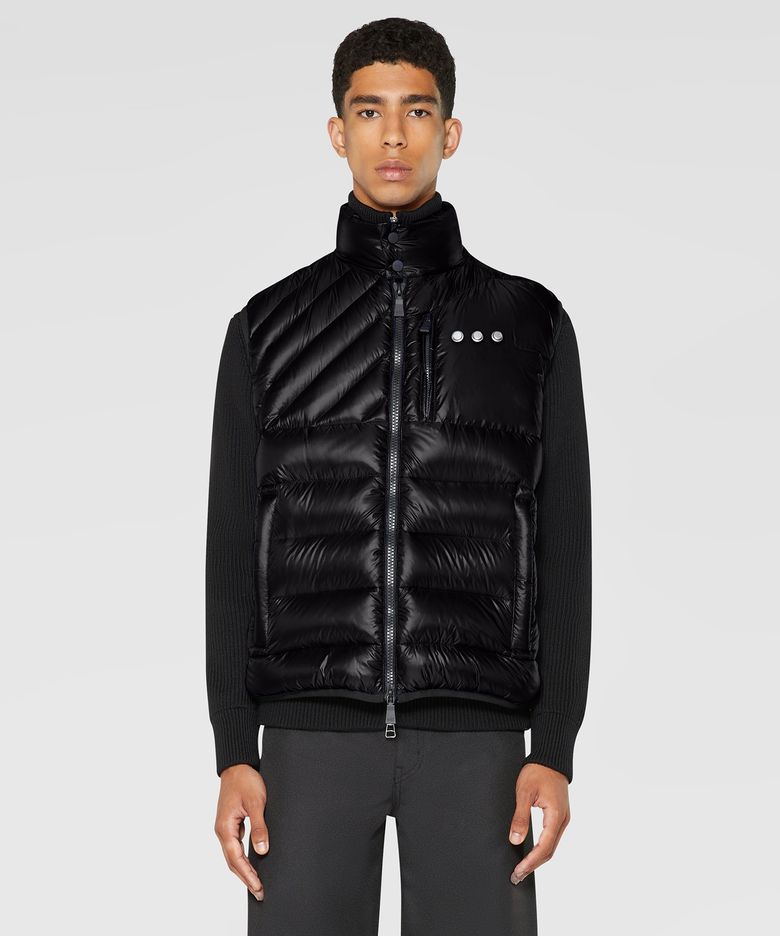 VEST WITH DOWN PADDING (BLACK) [8AM113]
