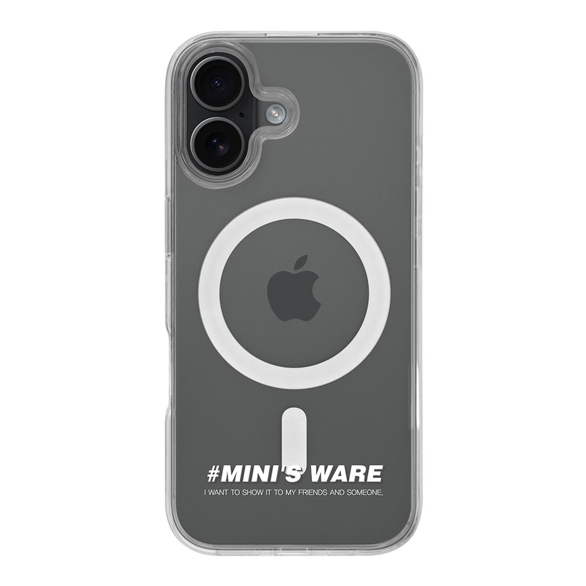미니스웨어(MINI'S WARE) [아이폰17추가] BASICLOGO MAGSAFE JELLYHARD CASE_WHITE HASHTAG