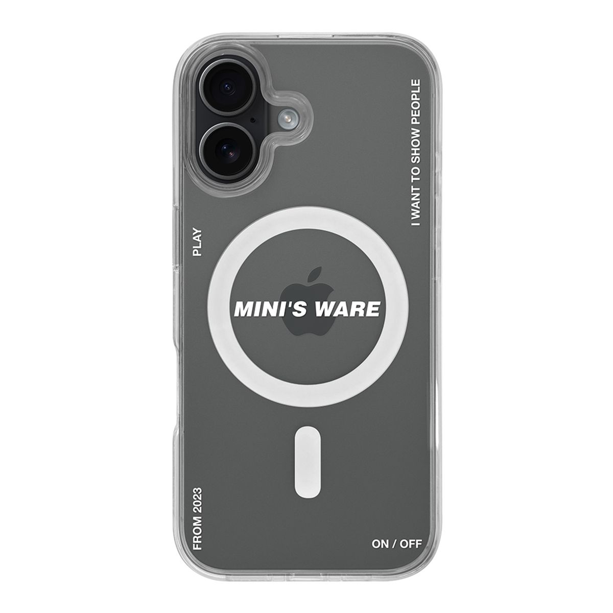 미니스웨어(MINI'S WARE) [아이폰17추가] BASICLOGO MAGSAFE JELLYHARD CASE_WHITE POINT