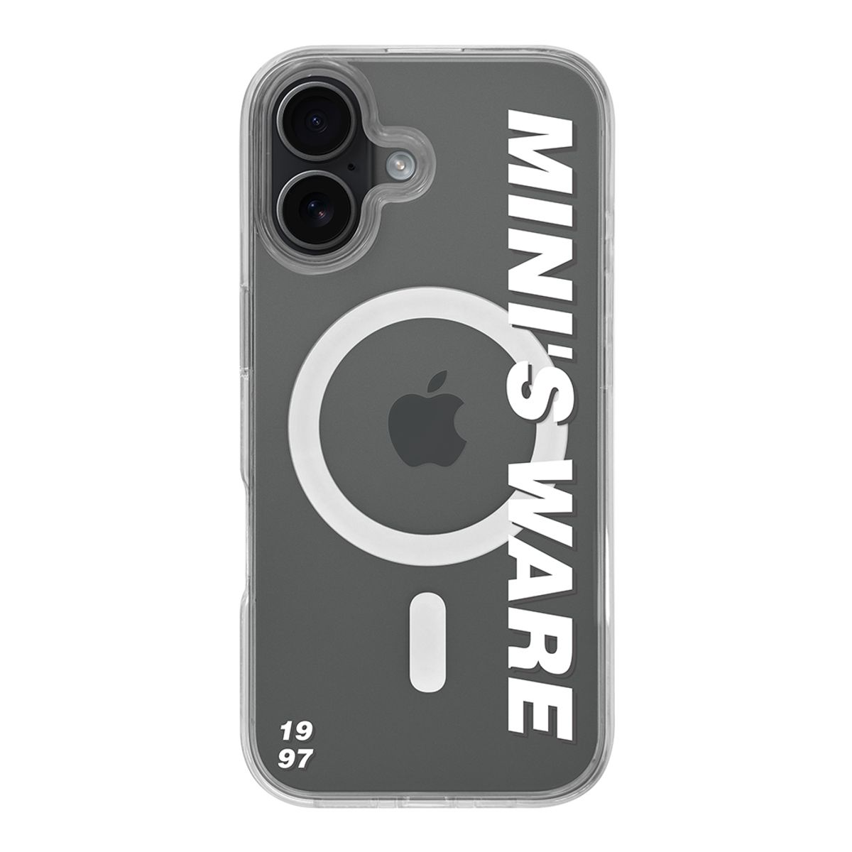미니스웨어(MINI'S WARE) [아이폰17추가] BASICLOGO MAGSAFE JELLYHARD CASE_WHITE BIG