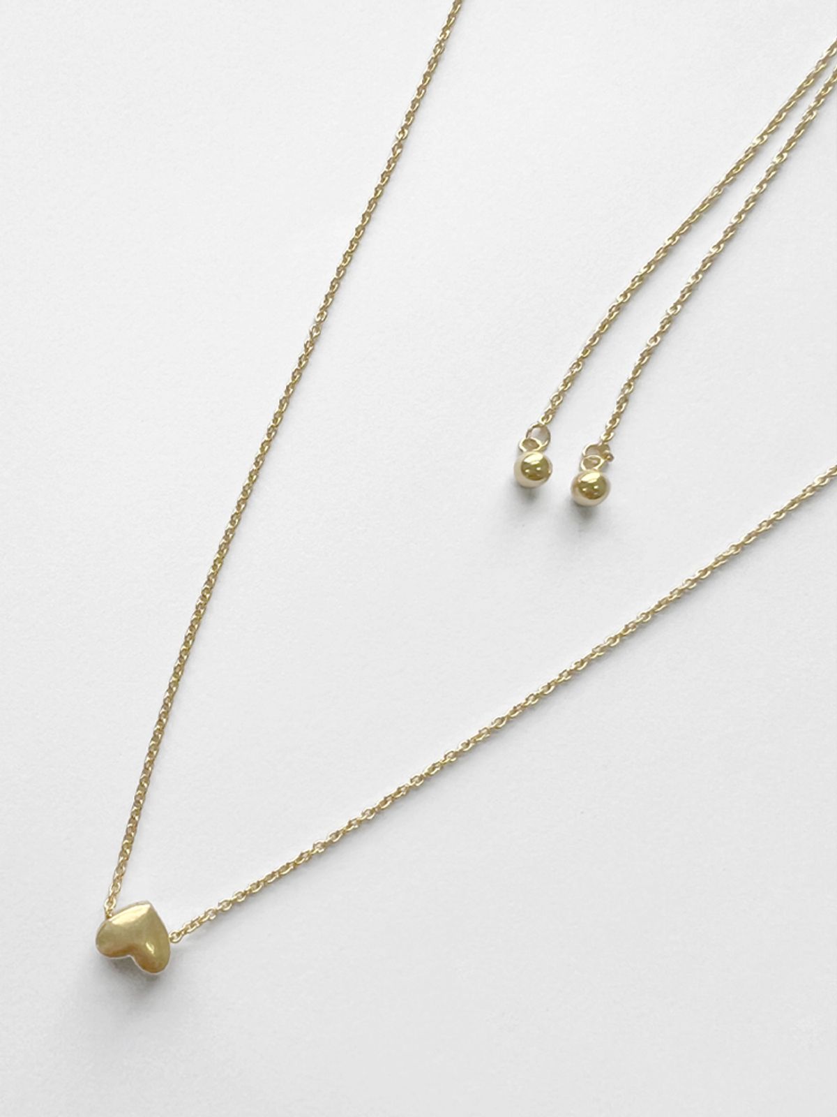 볼디에르(BOLDIERE) 하트 드롭 넥크리스 [Gold]