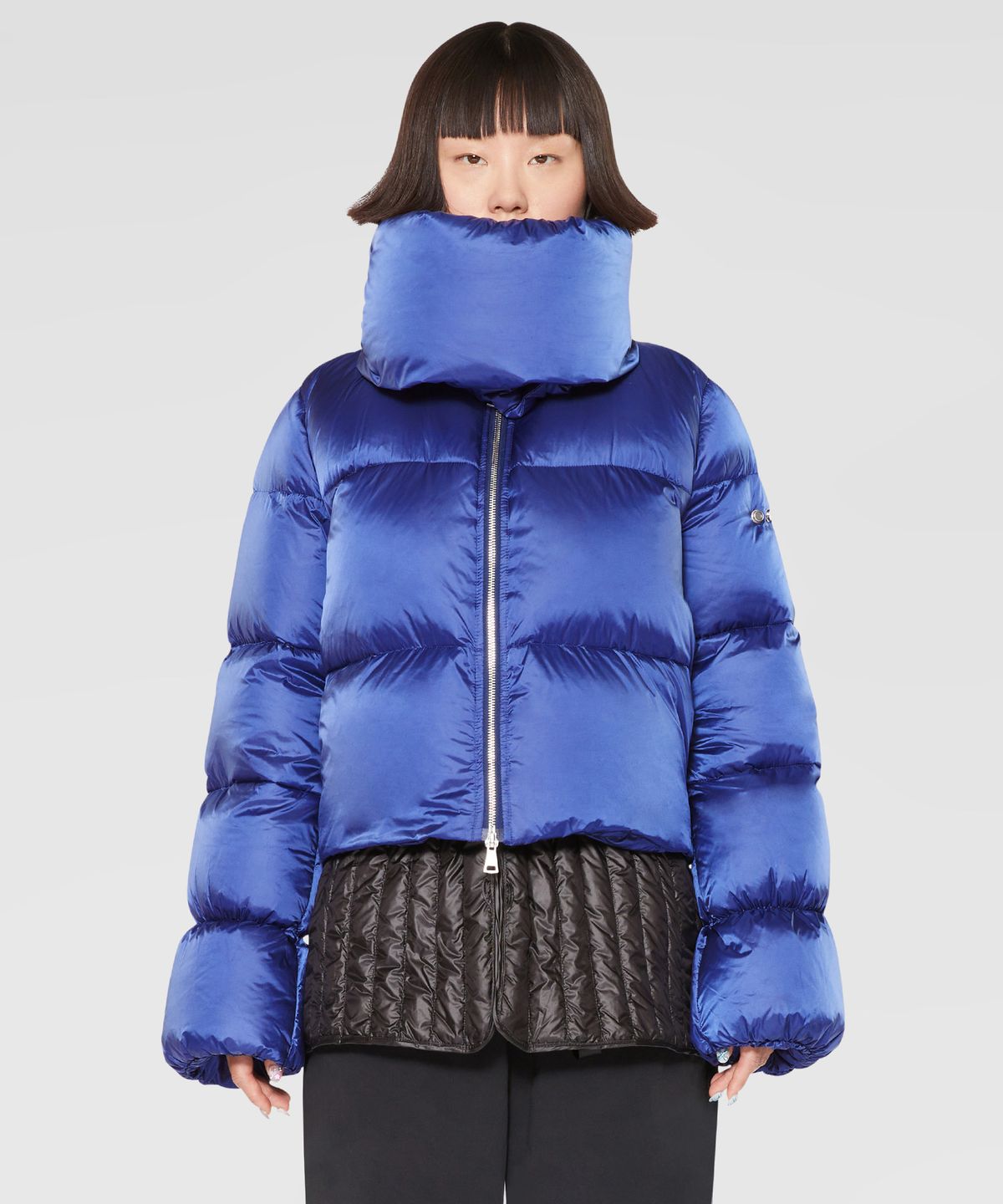 에이디디(ADD) SHORT DOWN JACKET WITH DETACHABLE SCARF (NAVY) [8AW333]